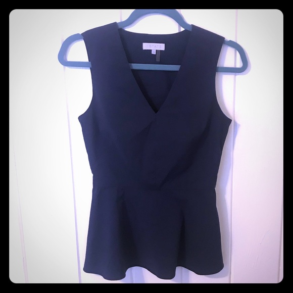 EUC 1. State peplum cutout tank top navy xs - Picture 2 of 8